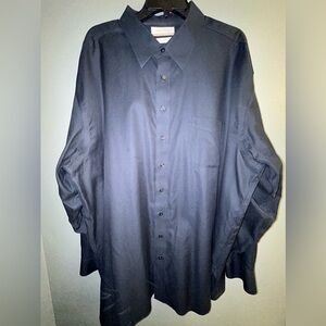 Gold Label Roundtree & York men's BLACK dress shirt Size 19 - 36/37 BIG & Tall